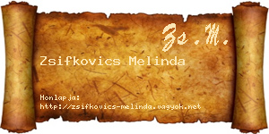 Zsifkovics Melinda névjegykártya