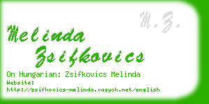 melinda zsifkovics business card